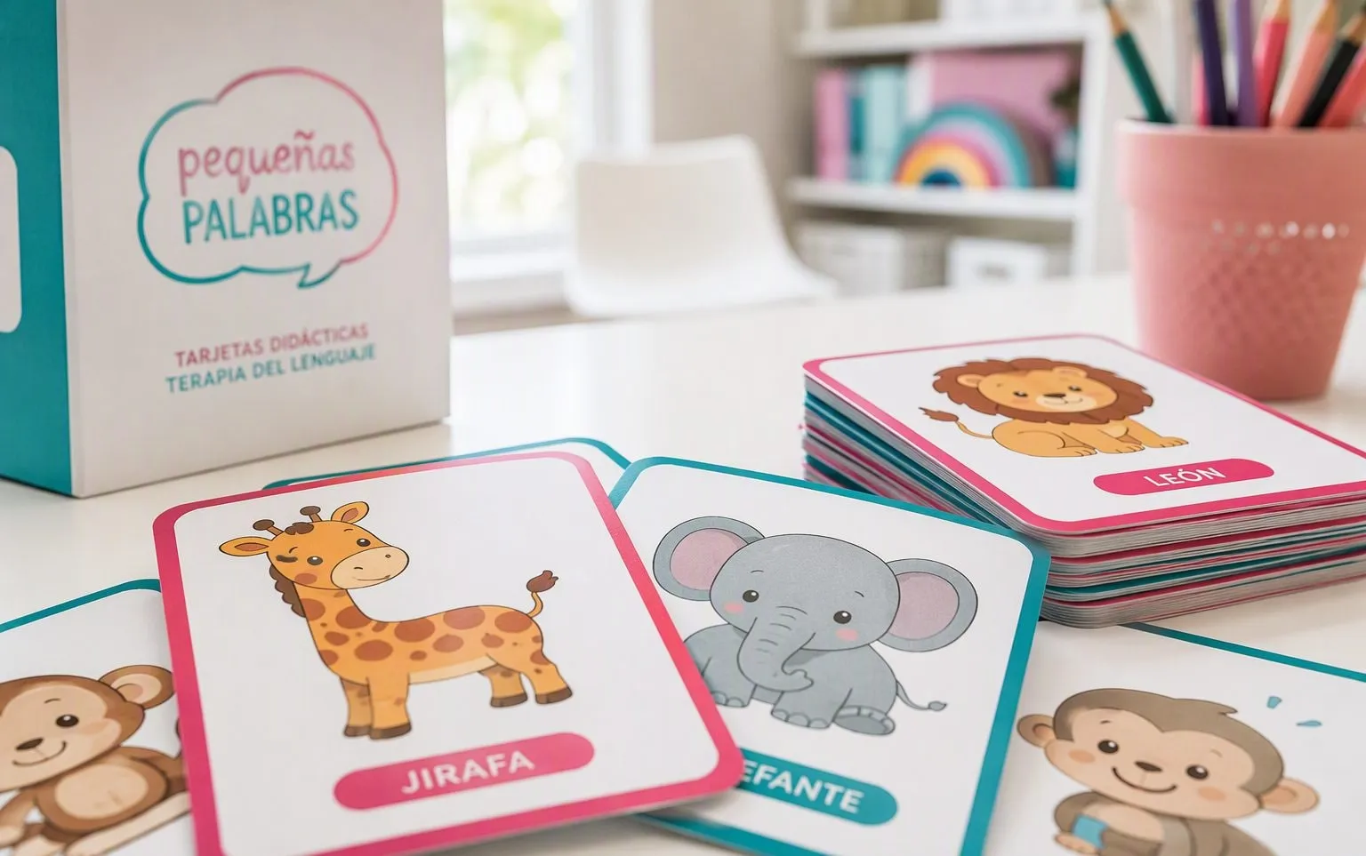 Tarjetas didácticas de animales para terapia del lenguaje